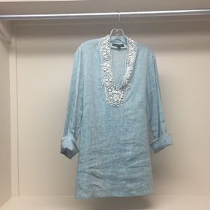 Linen & silk Lafayette 148 long tunic